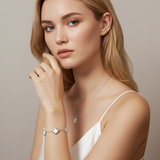 Lucky Five-Petal Bracelet – White