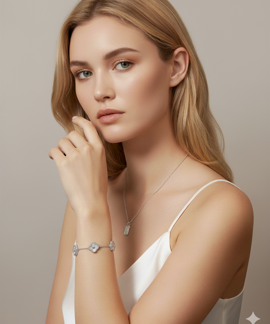 Plum Blossom Bracelet – Silver